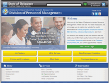 Tablet Screenshot of delawarepersonnel.com